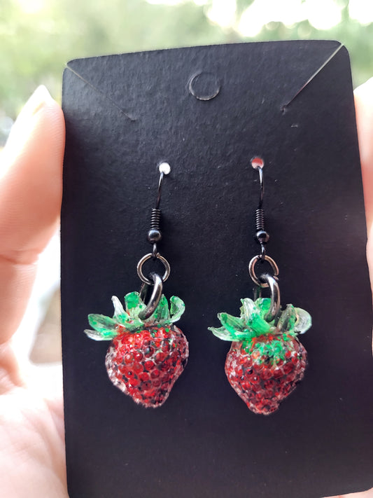 Red Strawberry Earrings