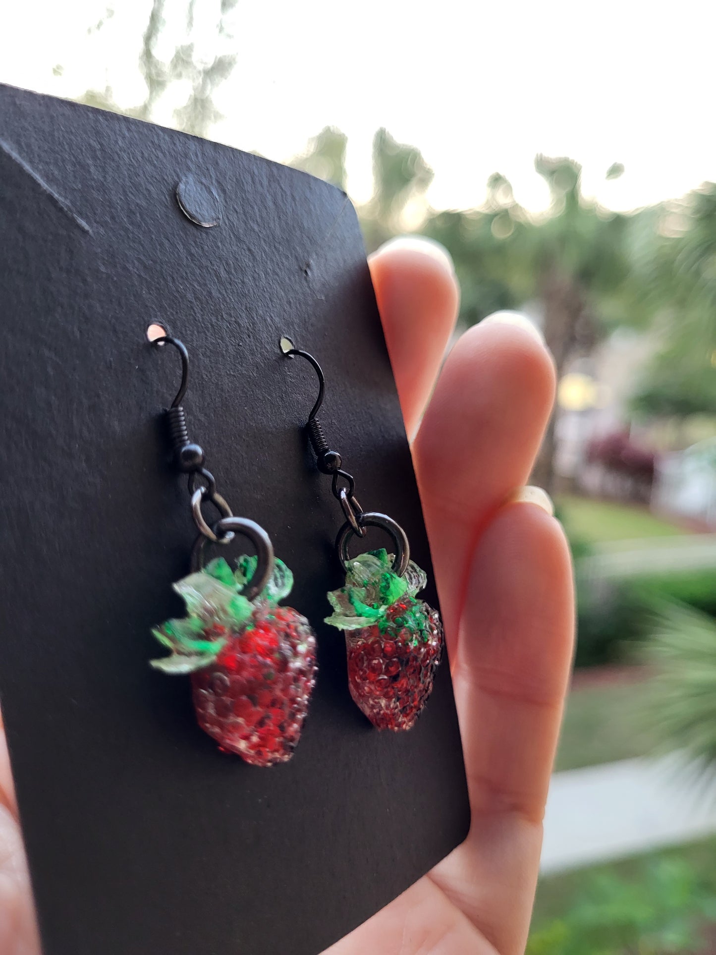 Red Strawberry Earrings