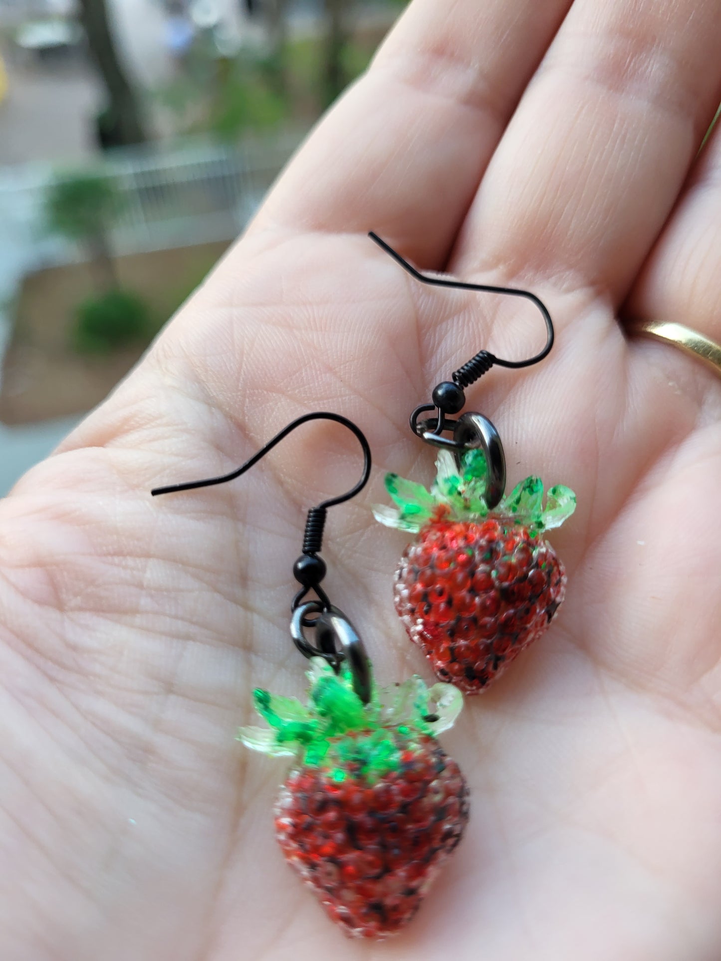 Red Strawberry Earrings