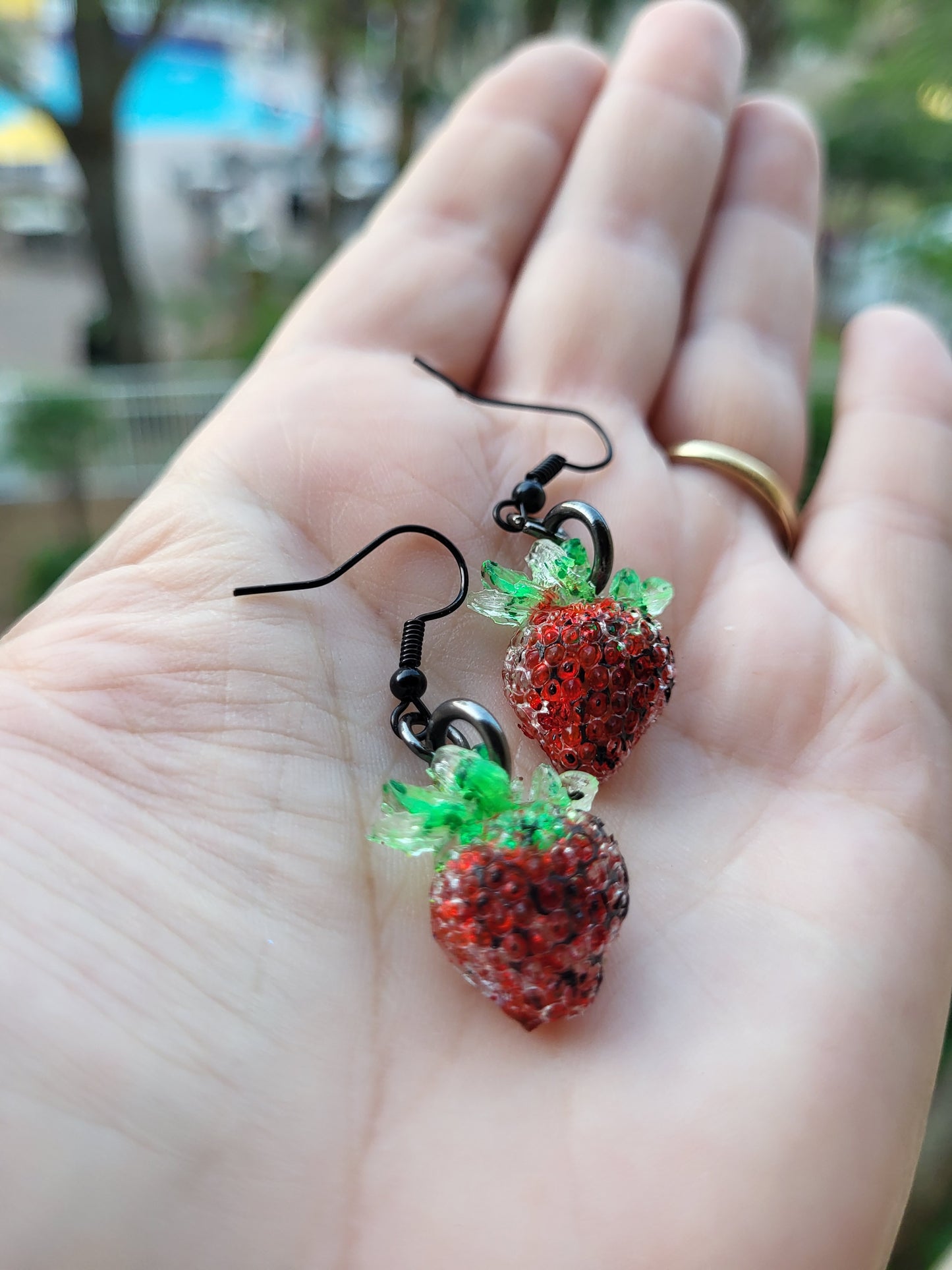 Red Strawberry Earrings