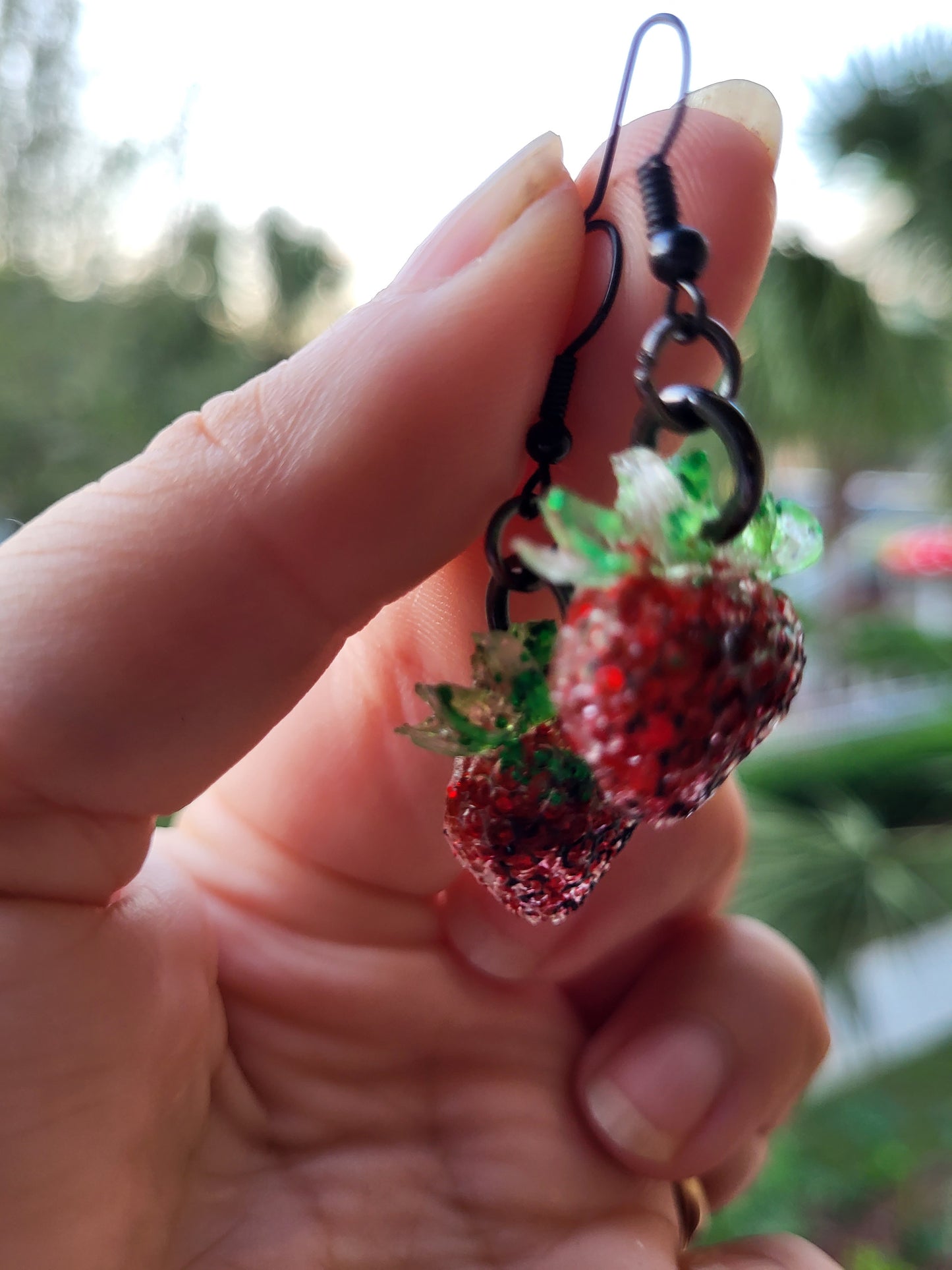 Red Strawberry Earrings