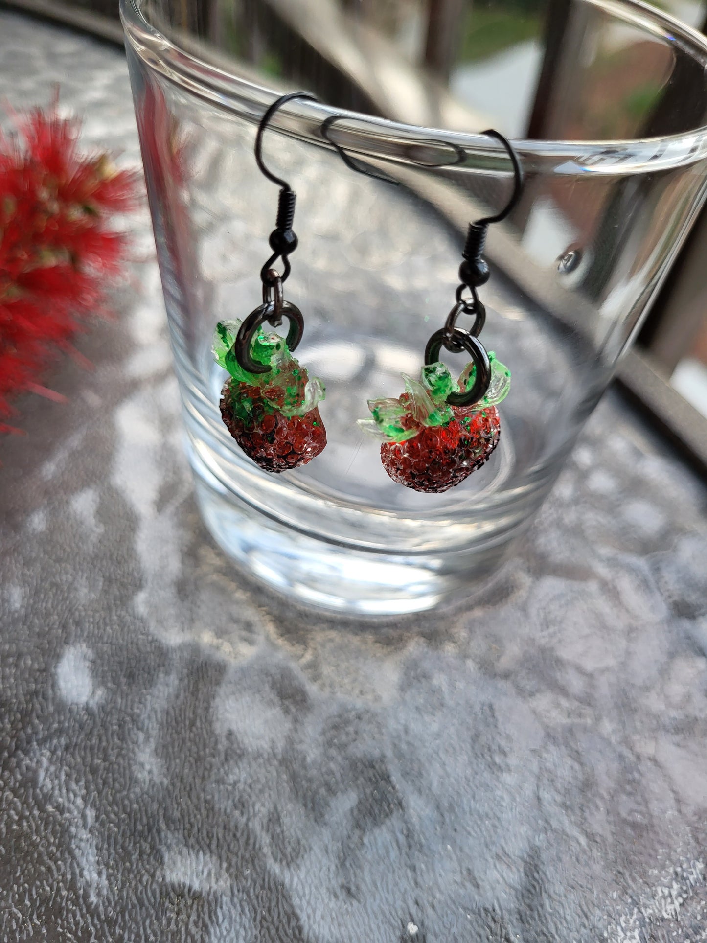 Red Strawberry Earrings