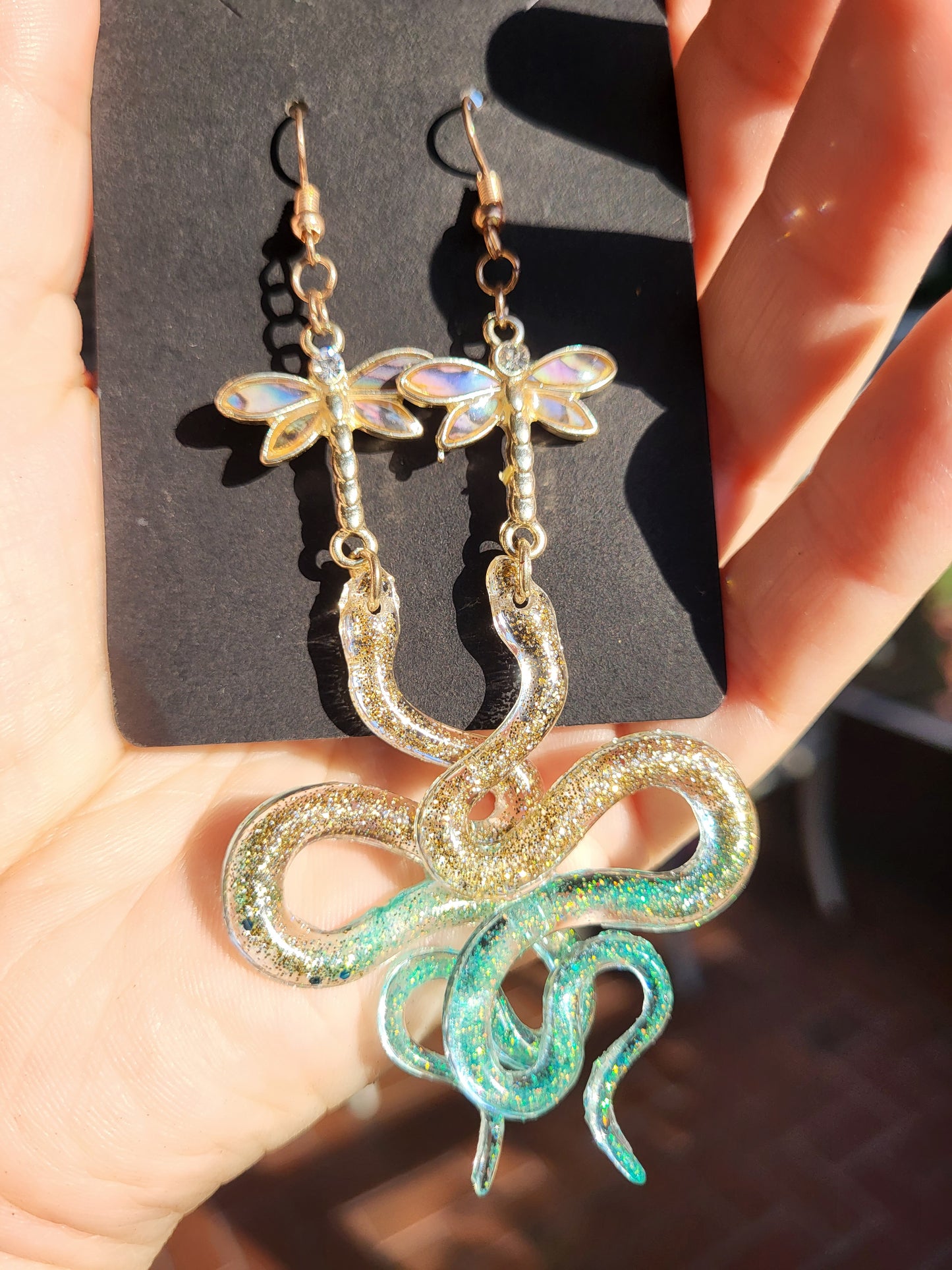 Dragonfly Snake Earrings