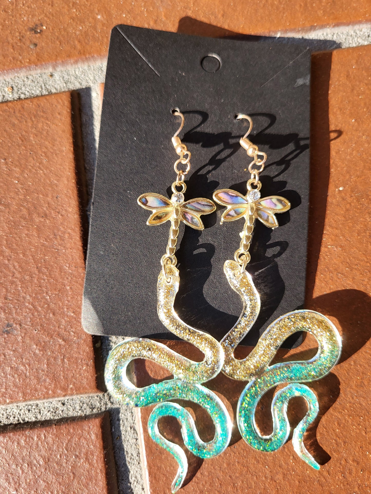 Dragonfly Snake Earrings