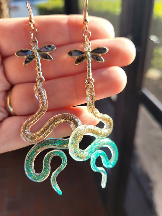 Dragonfly Snake Earrings