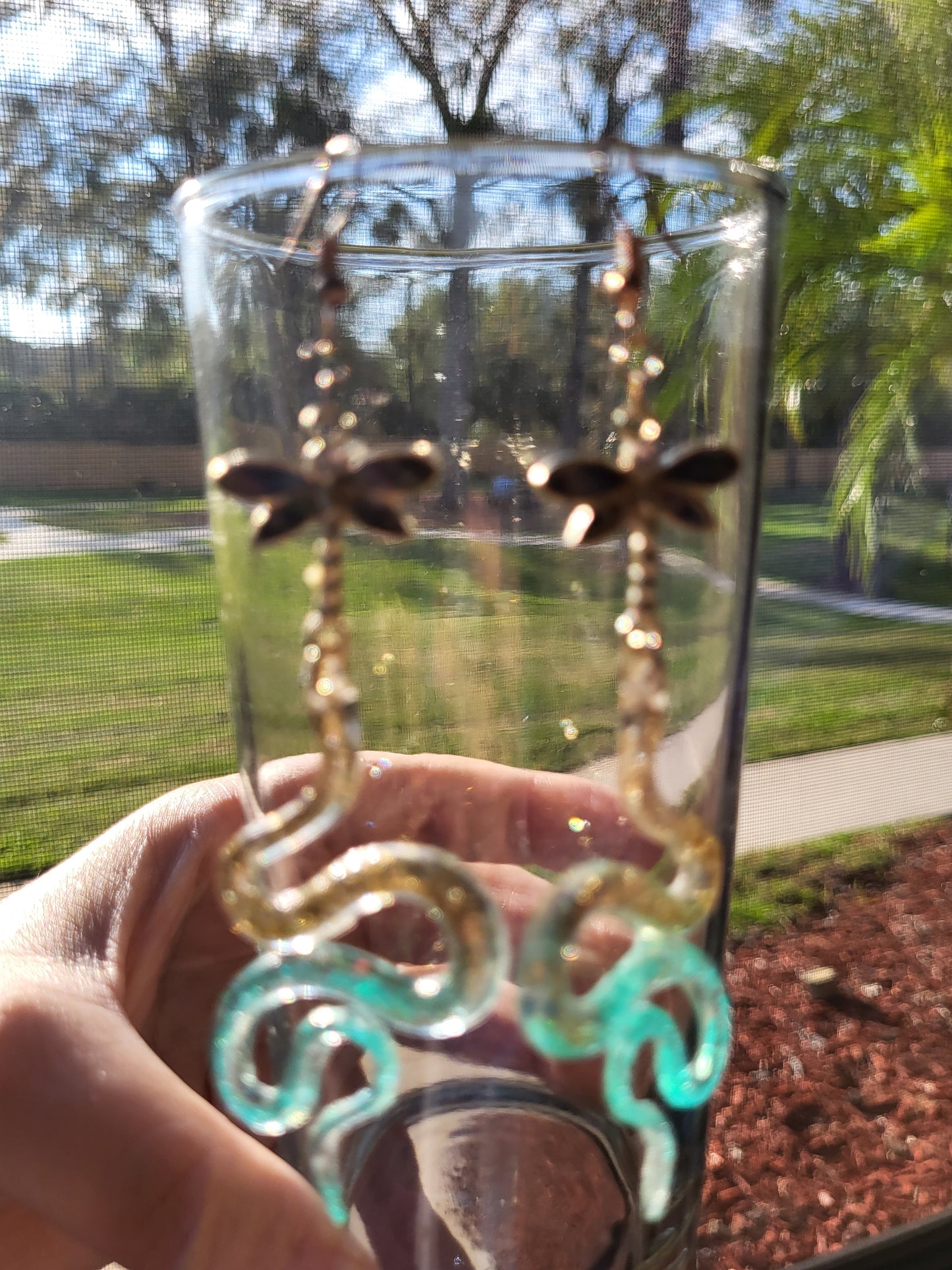 Dragonfly Snake Earrings