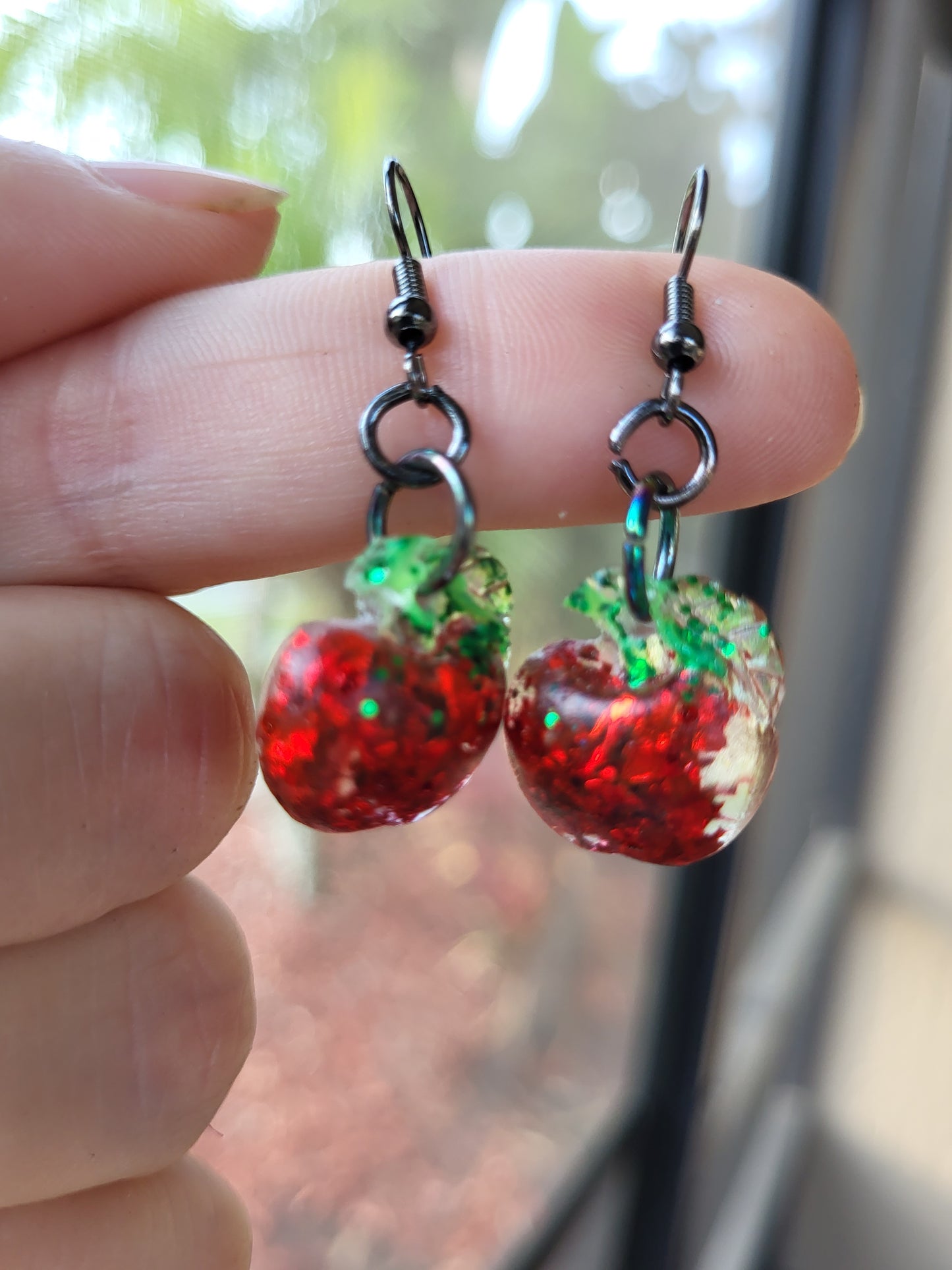 Adorable Red Apple Earrings