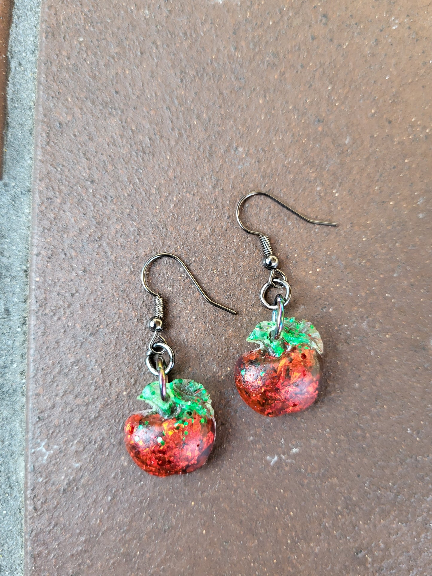 Adorable Red Apple Earrings