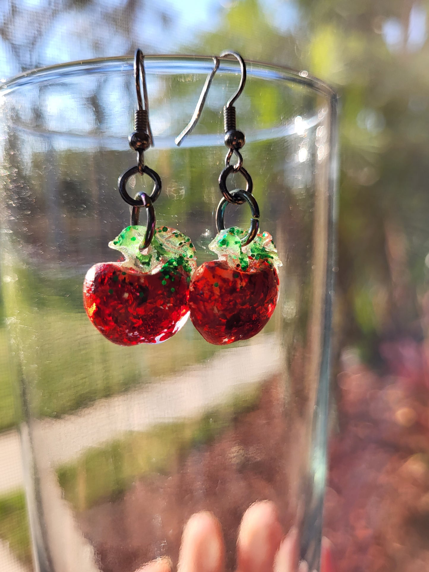 Adorable Red Apple Earrings