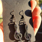 Black Treble Clef Earrings