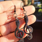 Black Treble Clef Earrings