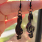 Black Treble Clef Earrings