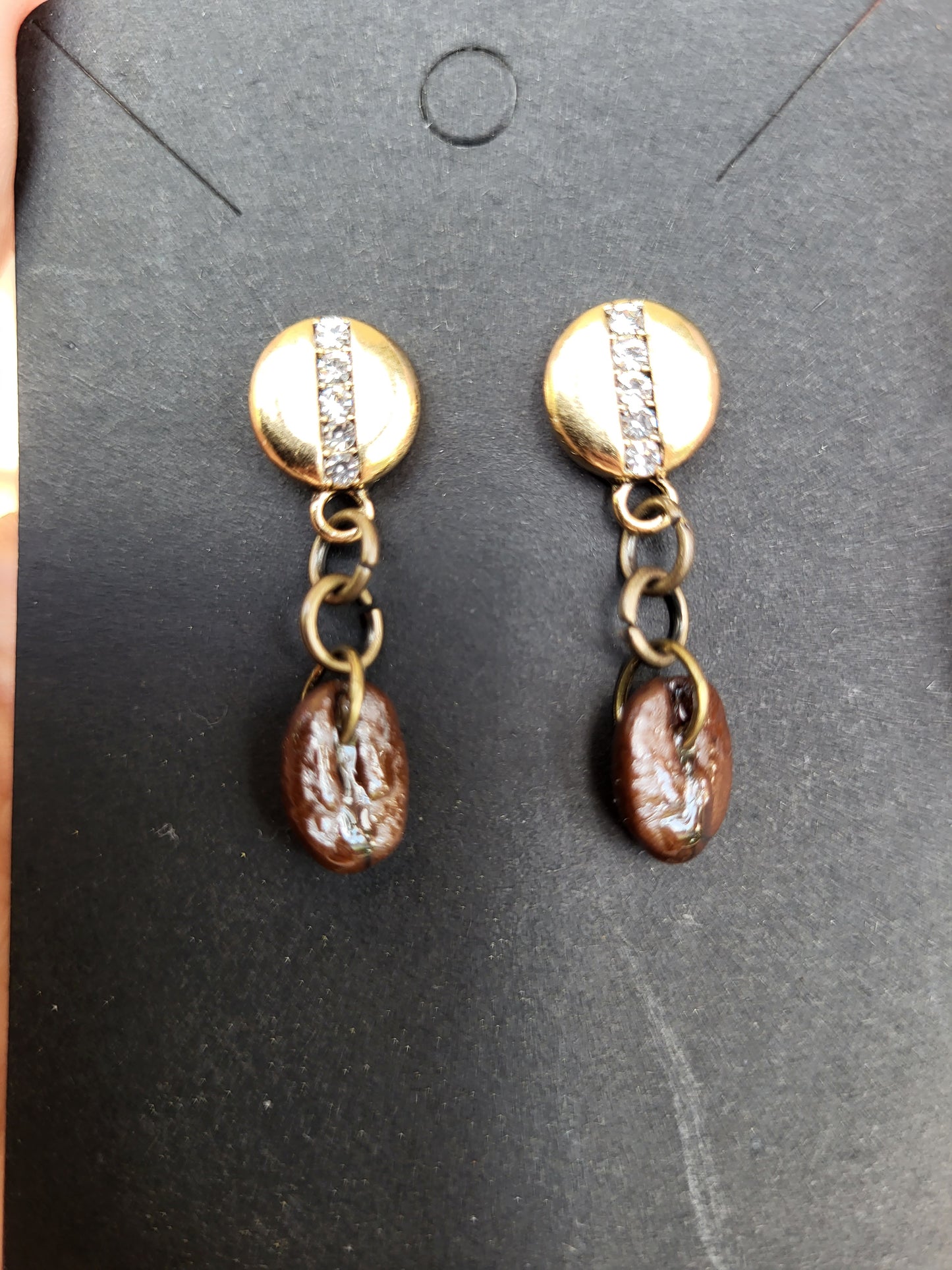 Coffee Bean Post Earrings