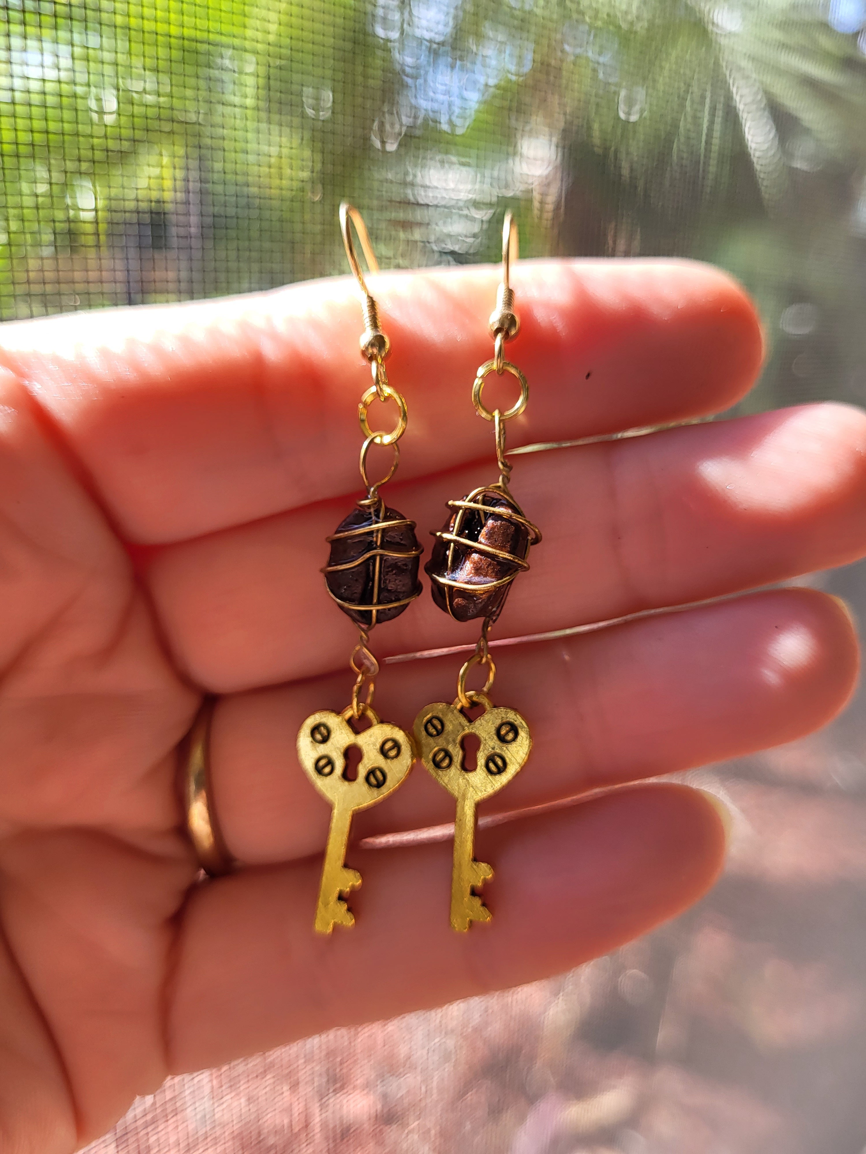 Key earrings on sale