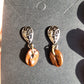 Coffee Bean Tear Drop Post Earrings