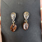 Coffee Bean Tear Drop Post Earrings
