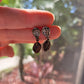 Coffee Bean Tear Drop Post Earrings