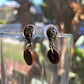Coffee Bean Tear Drop Post Earrings