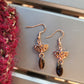 Copper Accented Coffee Bean Hook Earrings