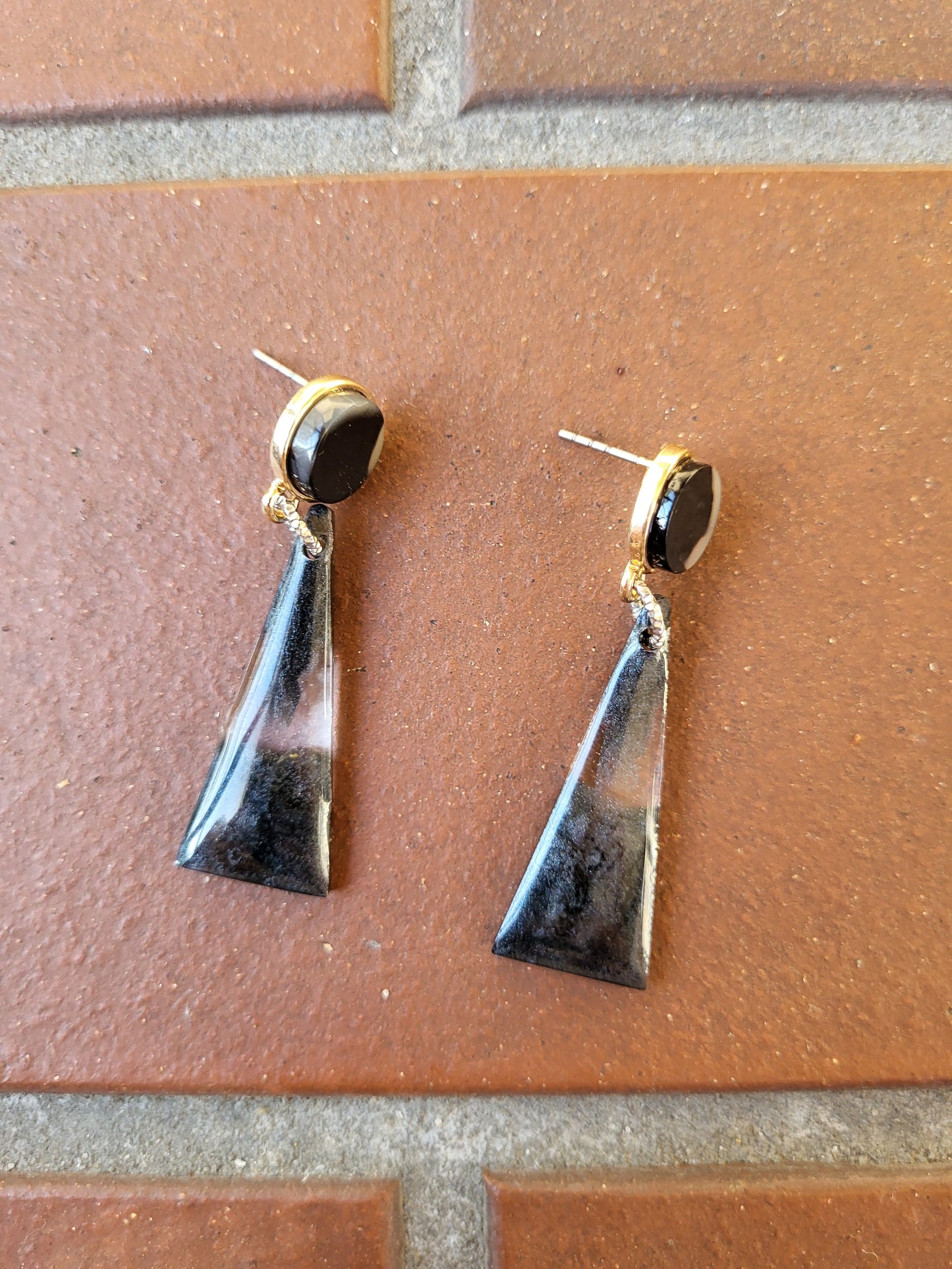 Beautiful Black Post Earrings