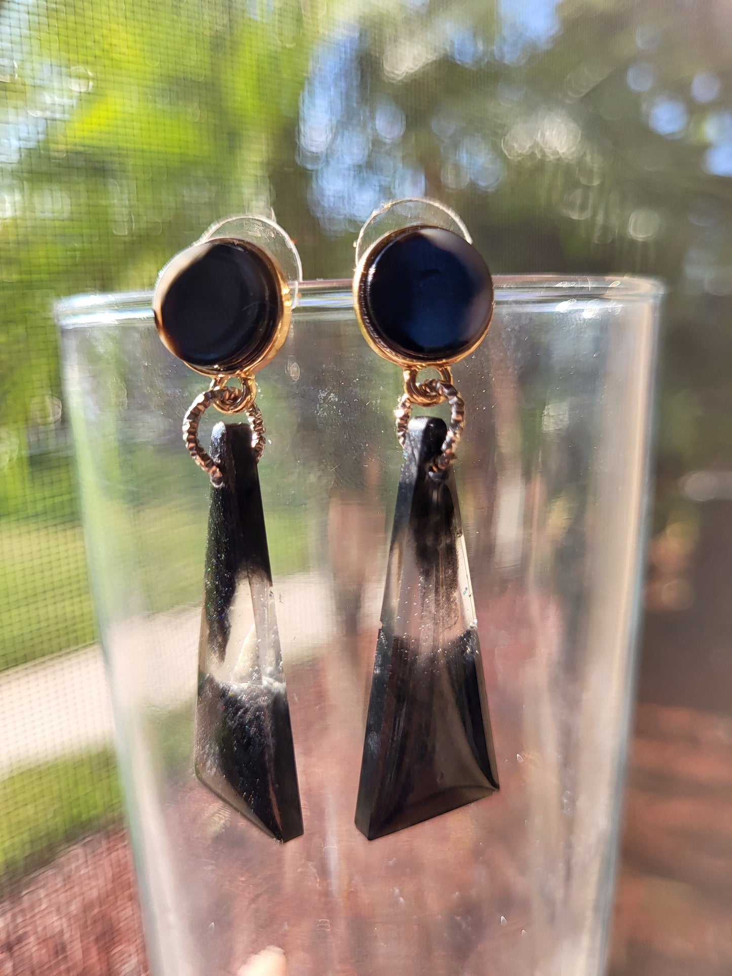 Beautiful Black Post Earrings