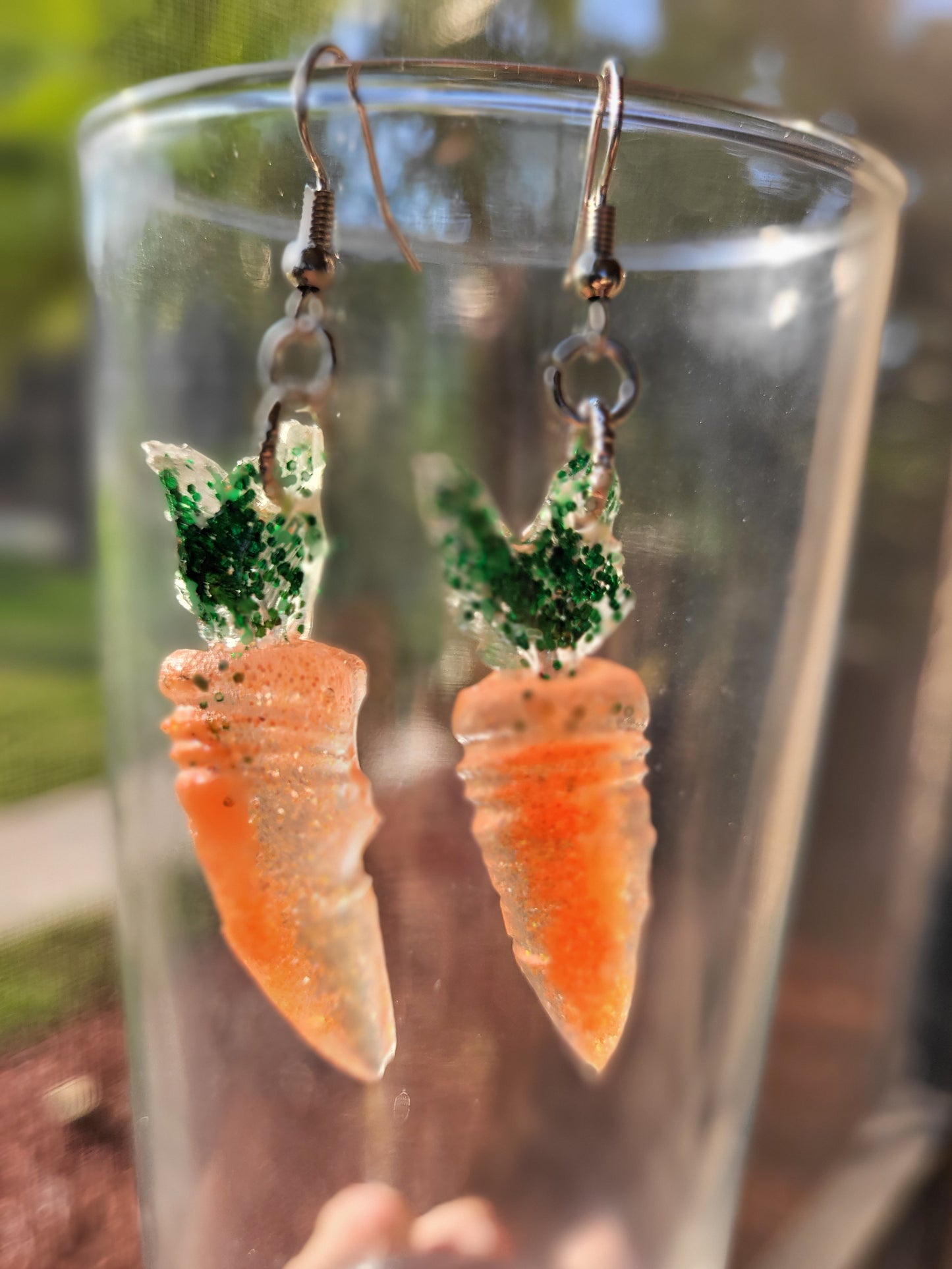 Large Carrot Hook Earrings