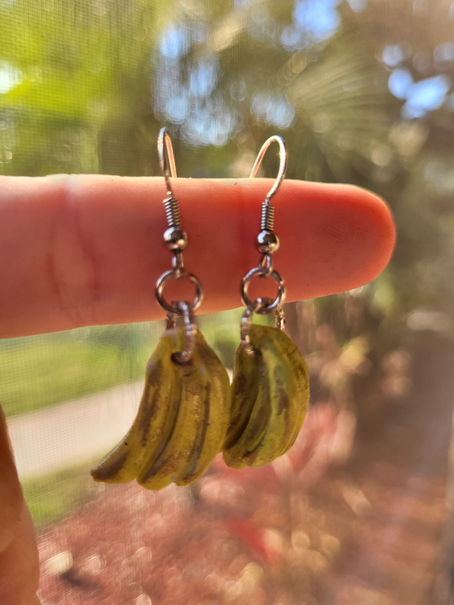 Cute Clay Banana Hook Earrings