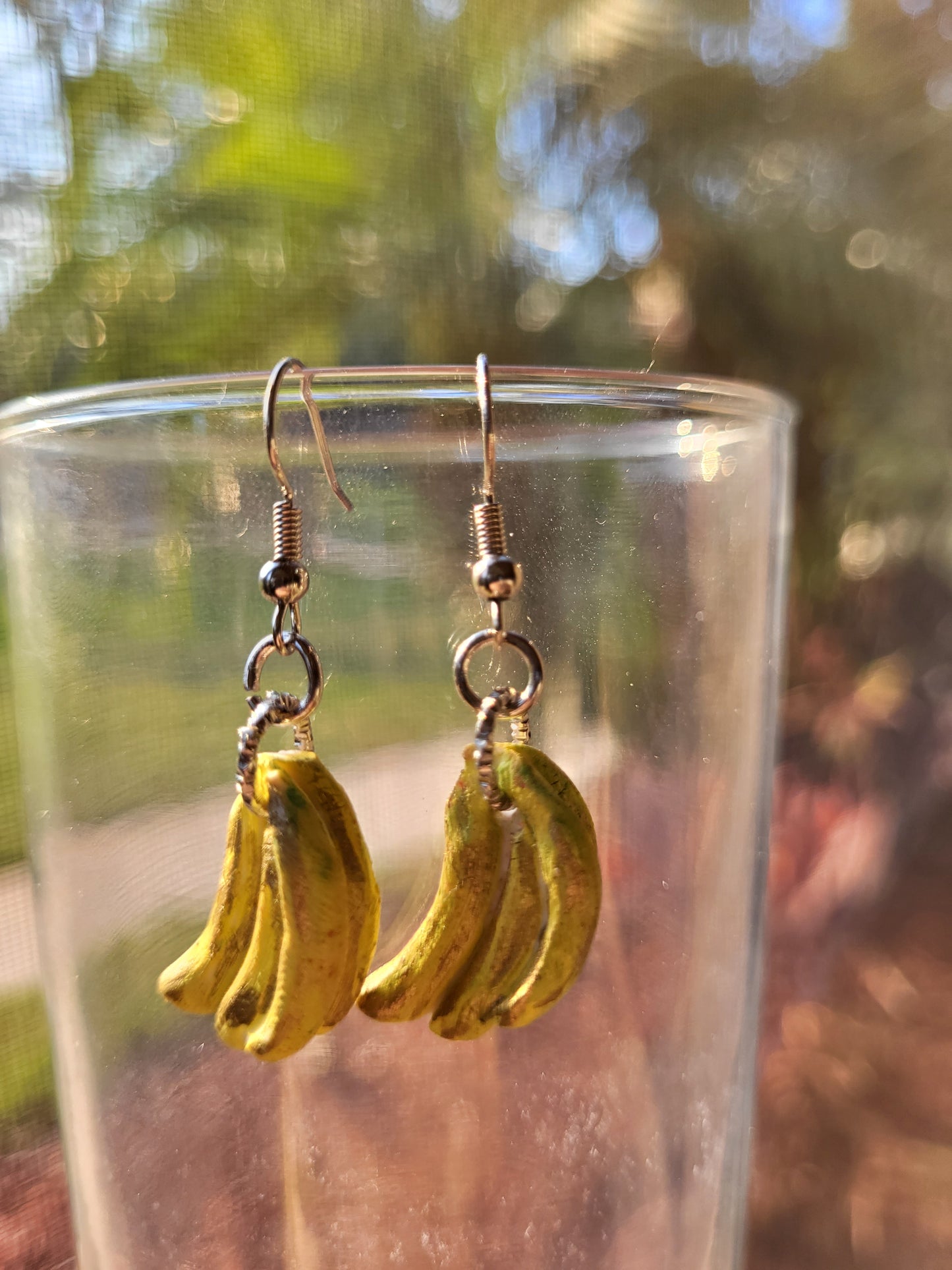 Cute Clay Banana Hook Earrings