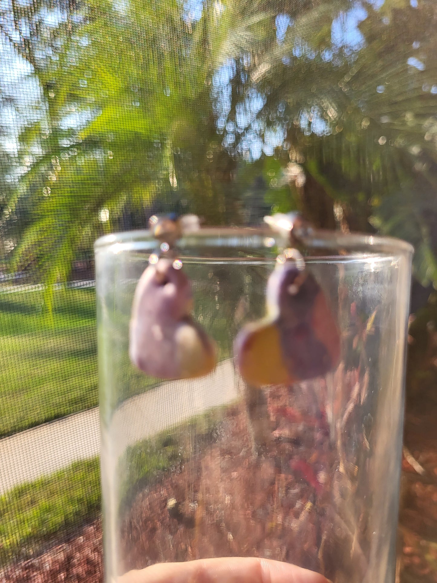 Colorful Clay Heart Post Earrings