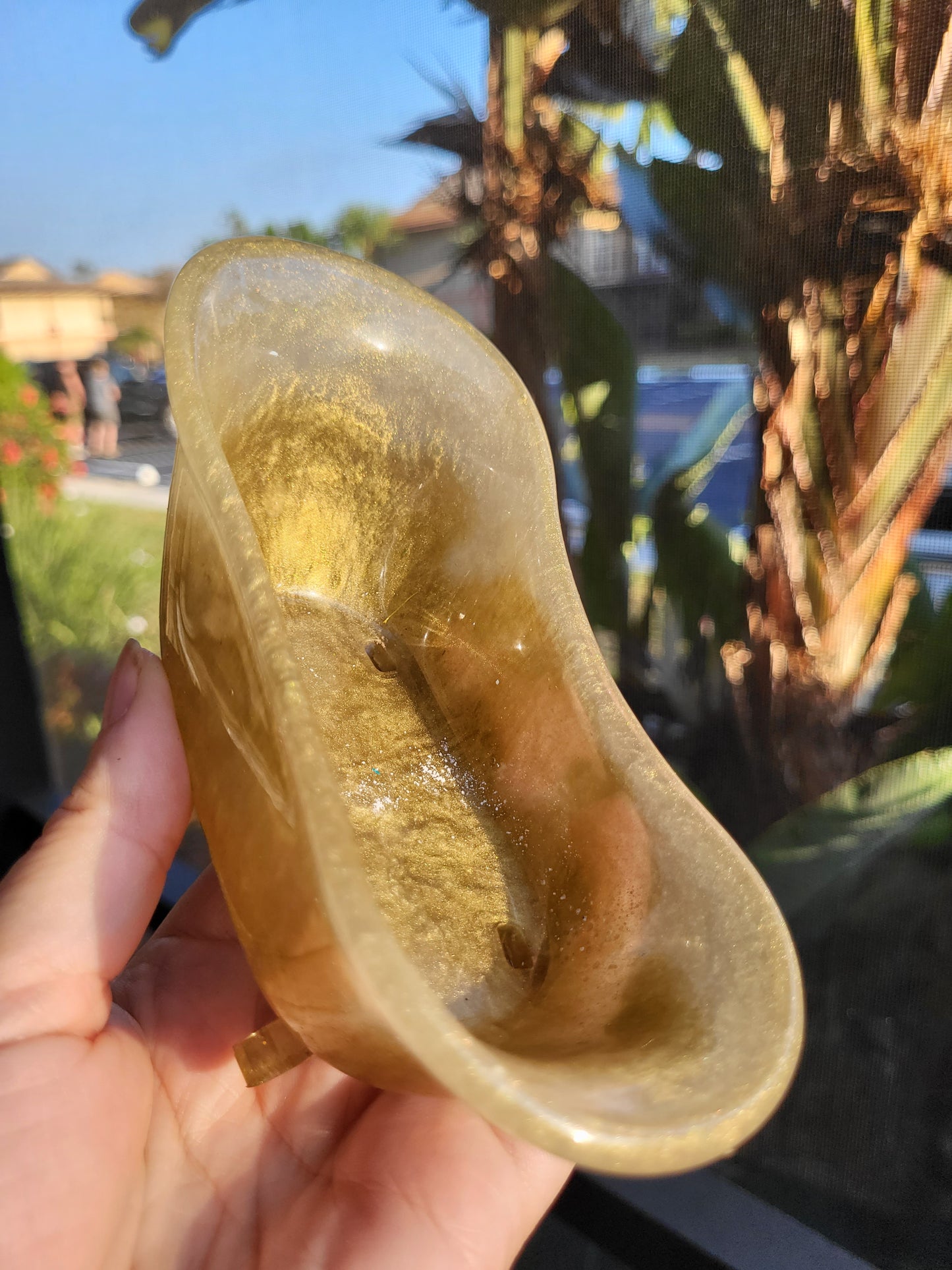 Gold Bathtub Soap Holder