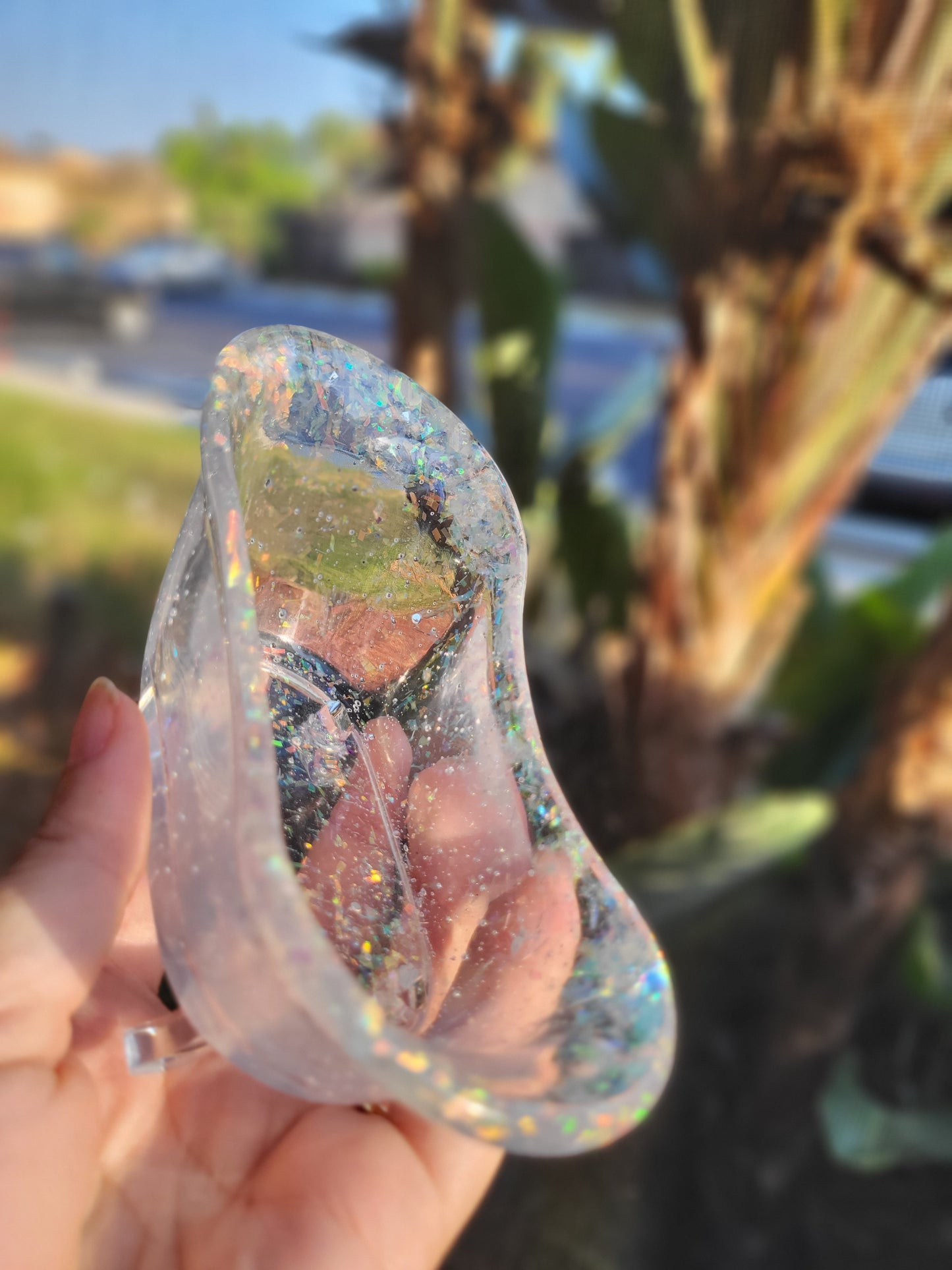 Sparkly Translucent Bathtub Soap Dish