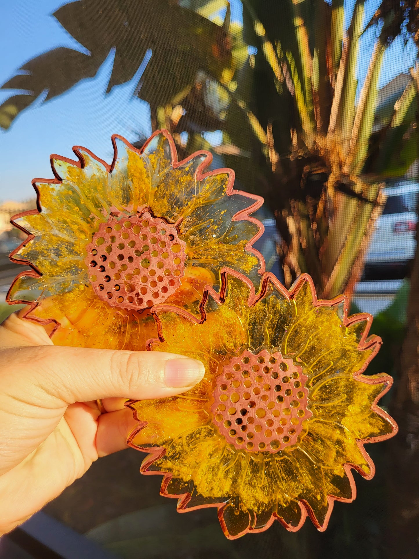 Beautiful Sunflower Coasters (Set of 2)