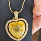 Gold Heart Double Sided Pendant