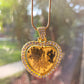 Gold Heart Double Sided Pendant