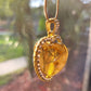 Gold Heart Double Sided Pendant