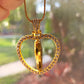 Gold Heart Double Sided Pendant