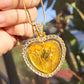 Gold Heart Double Sided Pendant