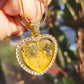 Gold Heart Double Sided Pendant