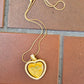 Gold Heart Double Sided Pendant