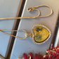 Gold Heart Double Sided Pendant
