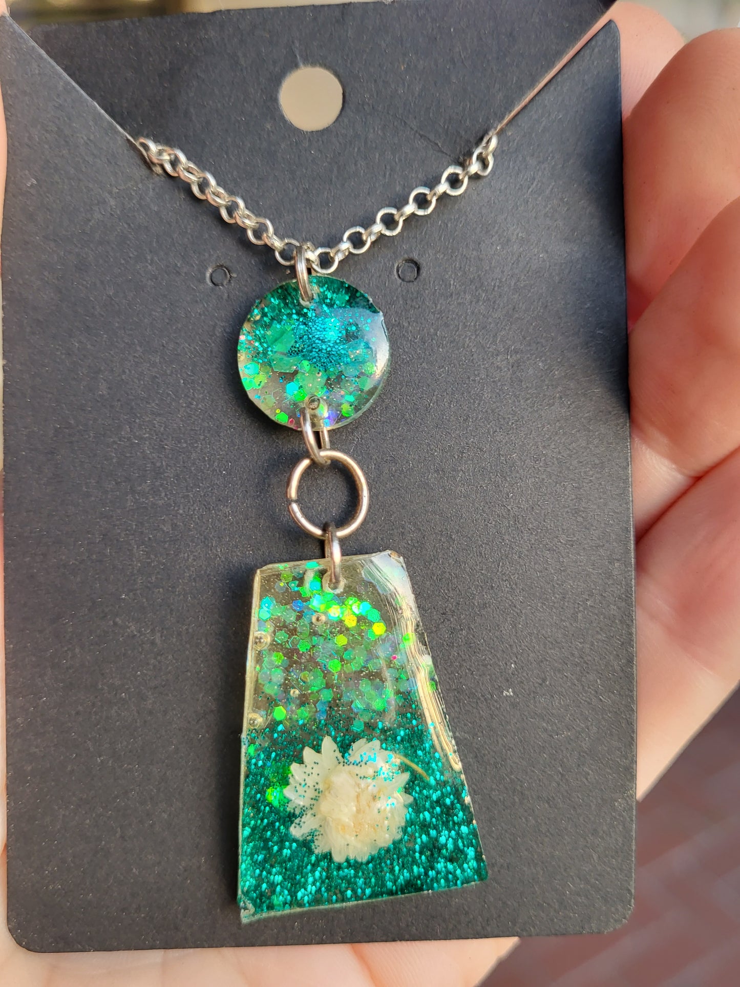 Beautiful Green and White Pendant