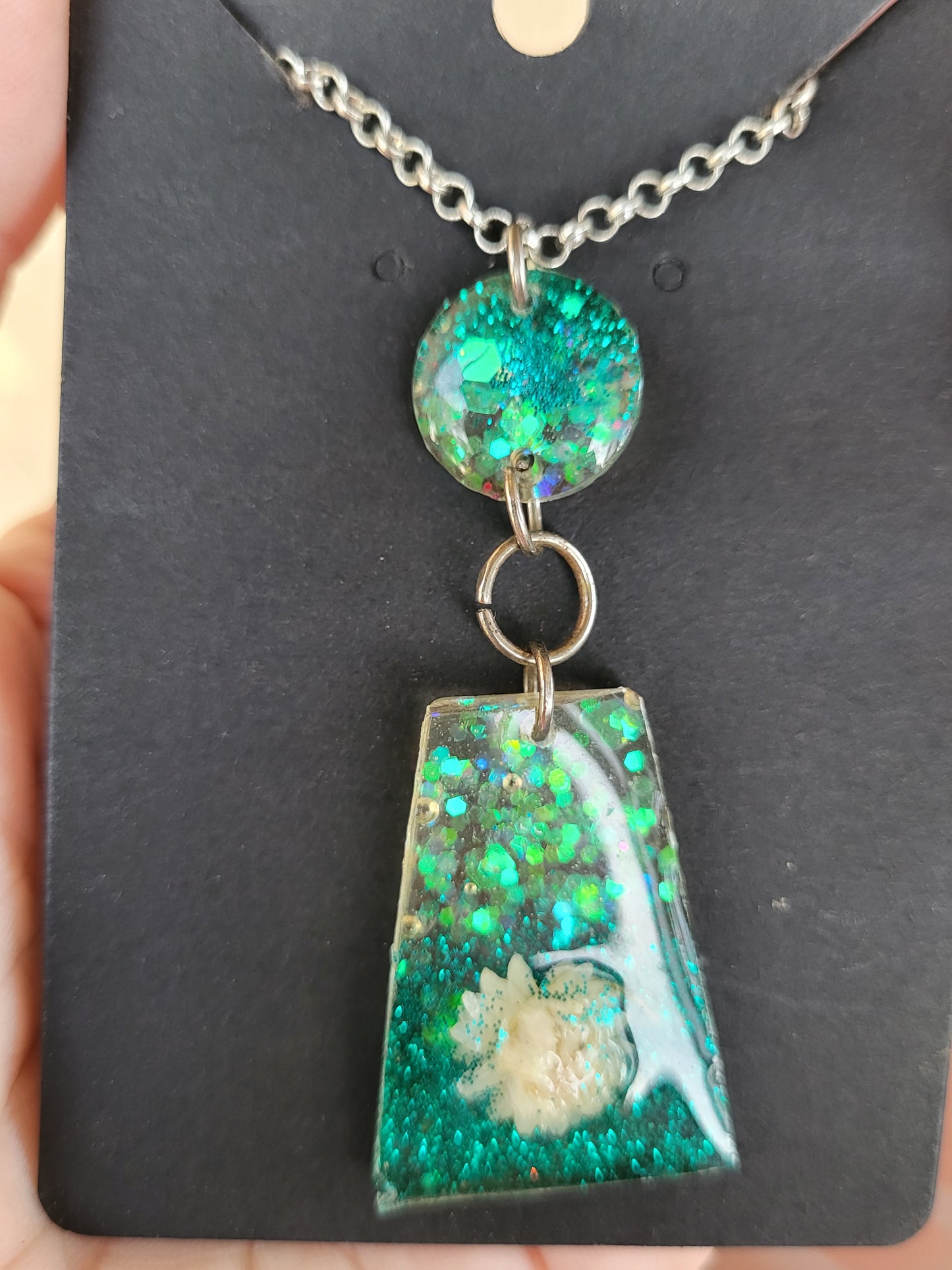 Beautiful Green and White Pendant