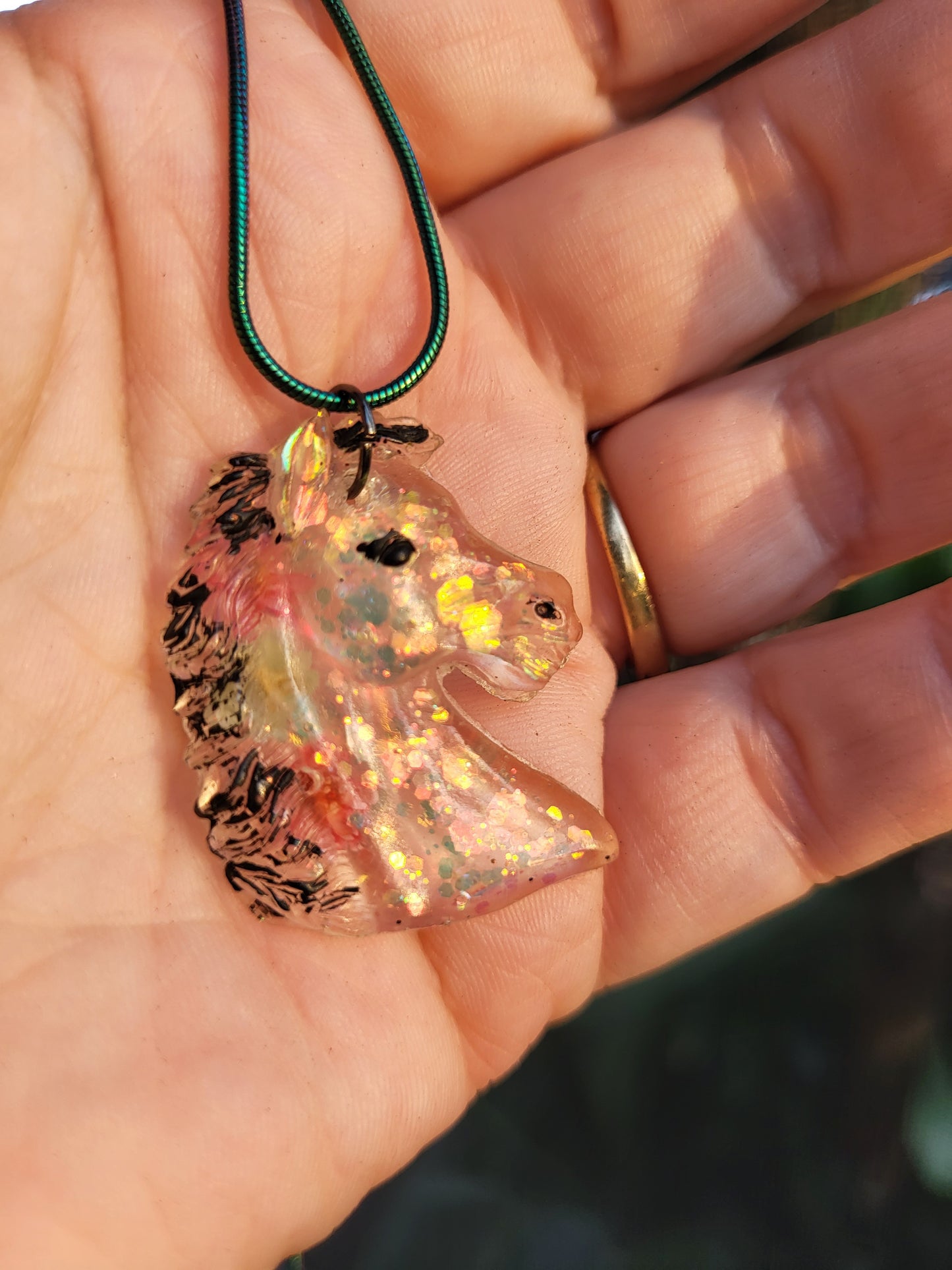 Sparkly Horse Head Necklace