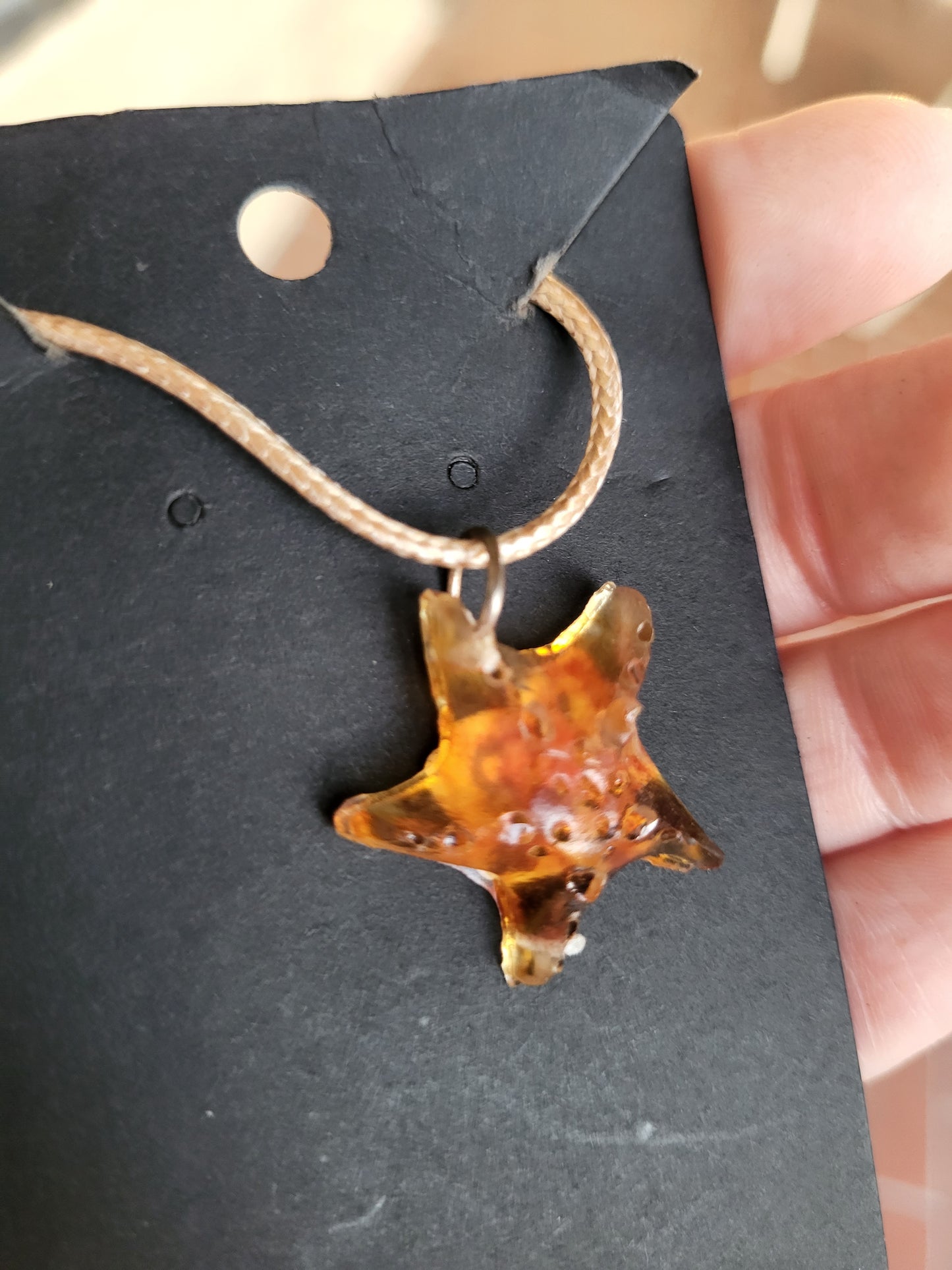 Tan Starfish Pendant