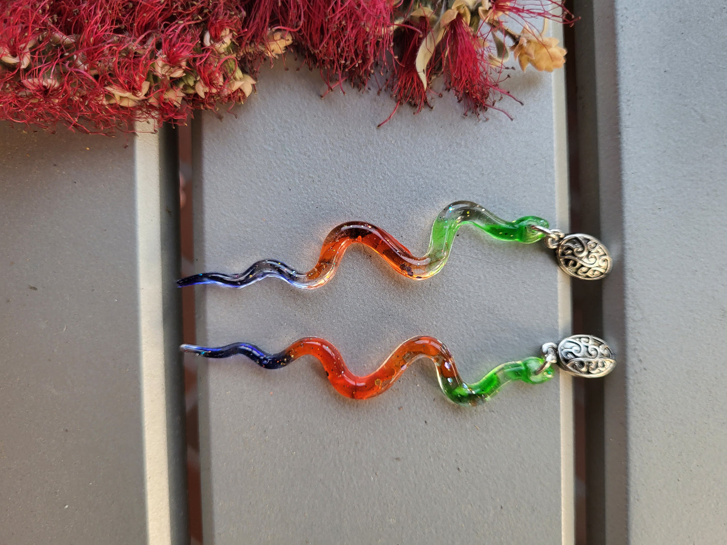 Bright Snake Post Earrings