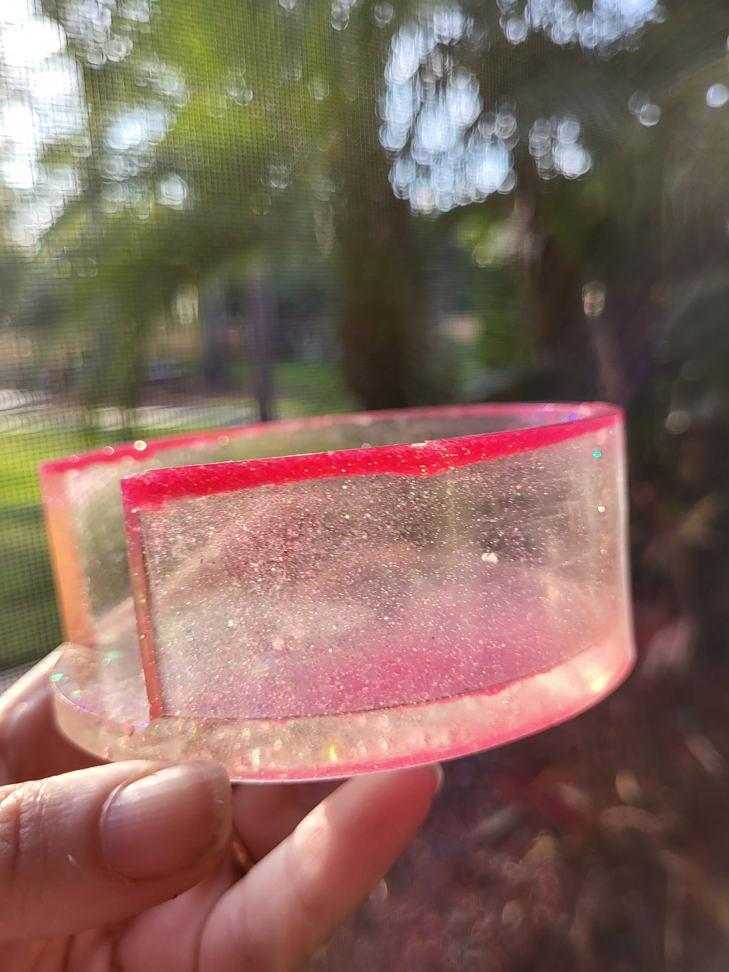 Beautiful Pink Coasters with Holder