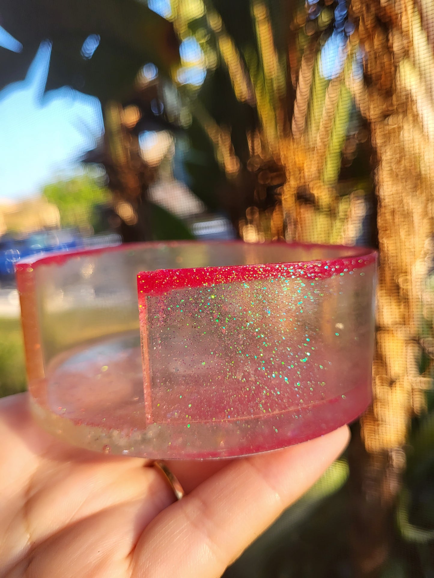 Beautiful Pink Coasters with Holder