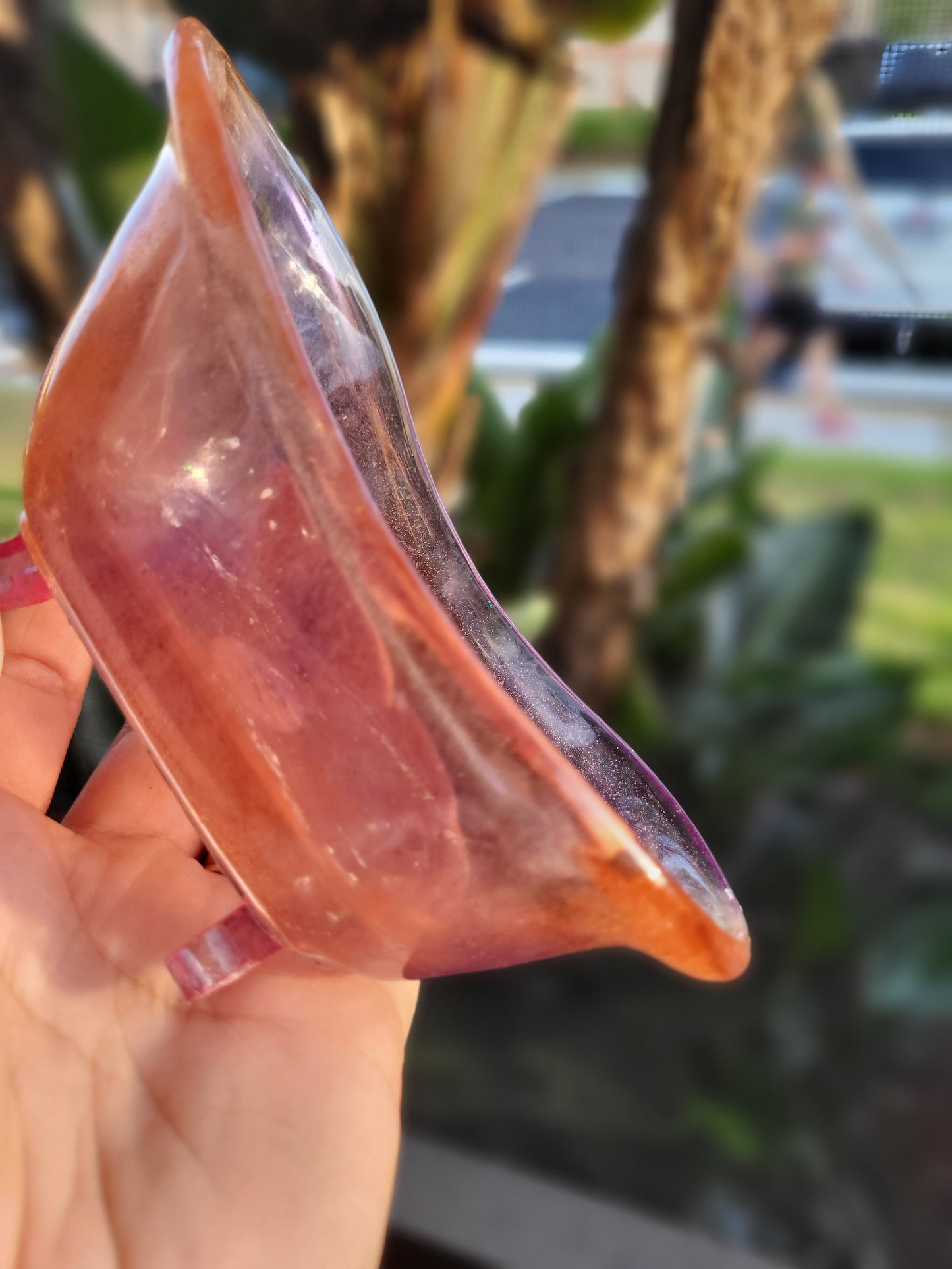 Soft Orange and Purple Bathtub Soap Dish