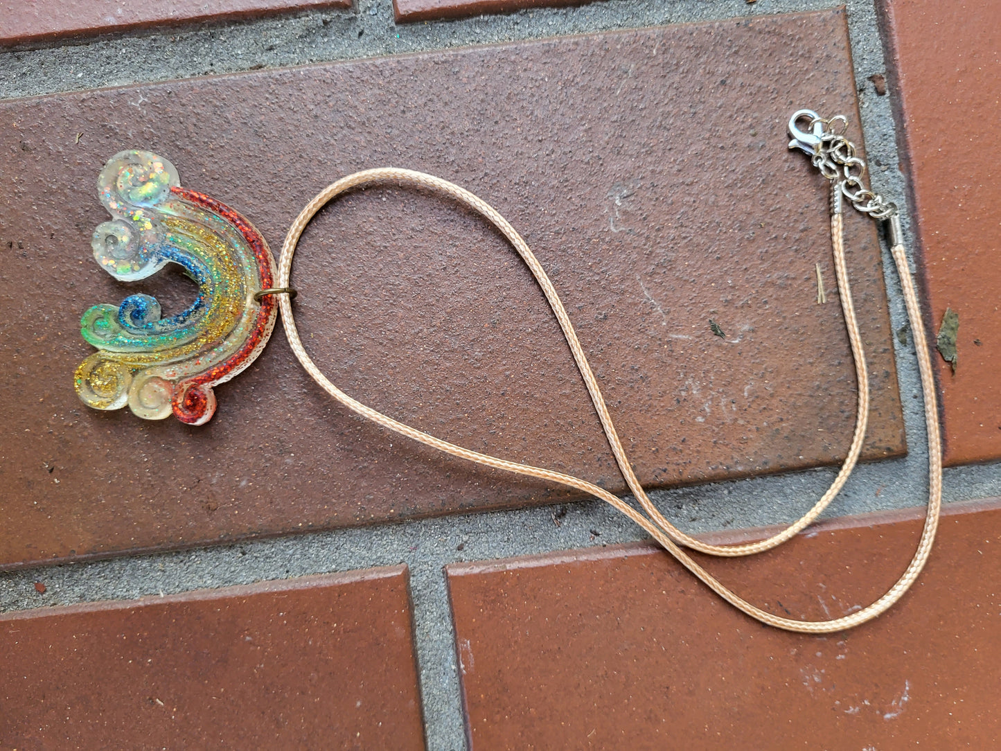 Swirly Rainbow Pendant