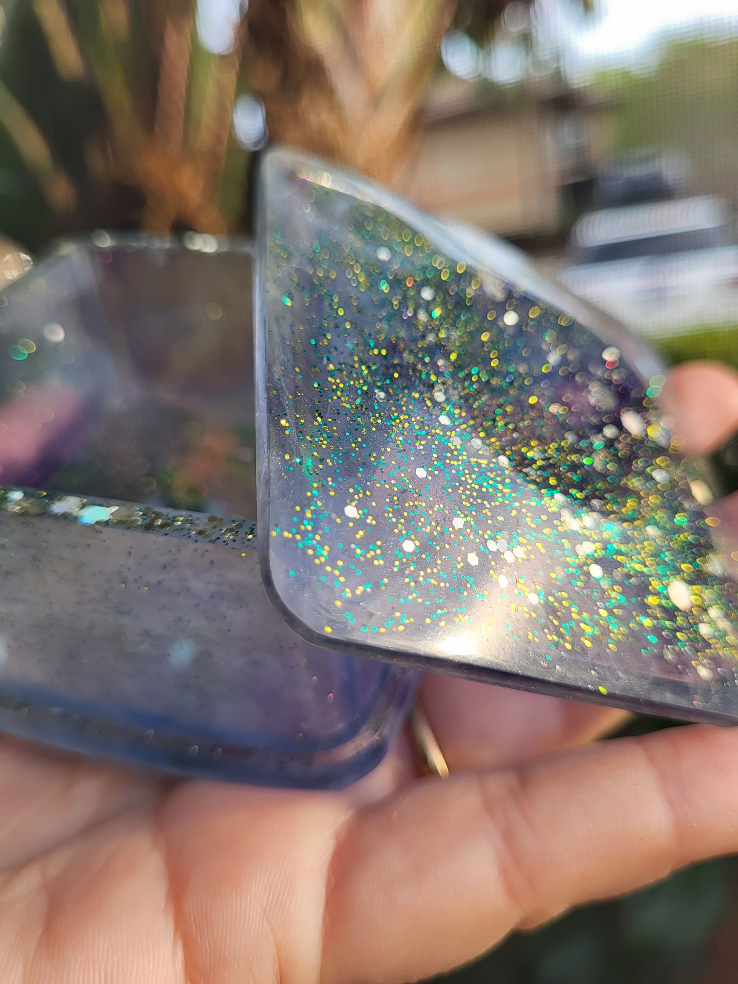 Sparkly Blue Trinket Box With Lid